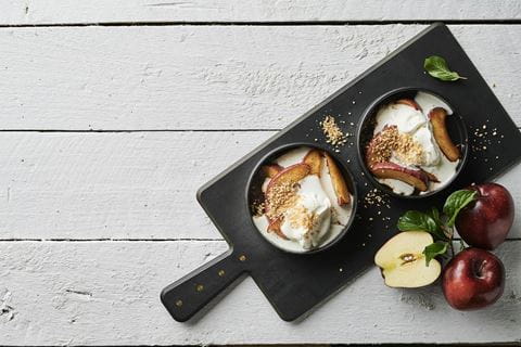 recipe image Karamelliseret Æblekage