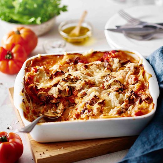 recipe image Vegetarisk lasagne med champignoner og squash