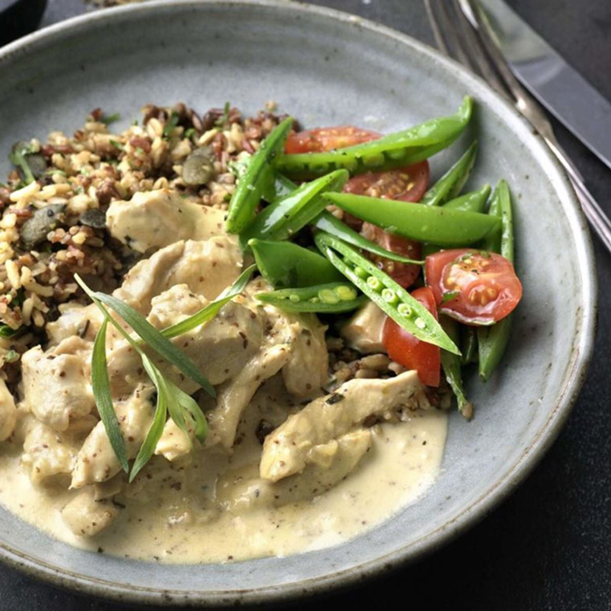 recipe image Kyllingegryde med sennep og estragon