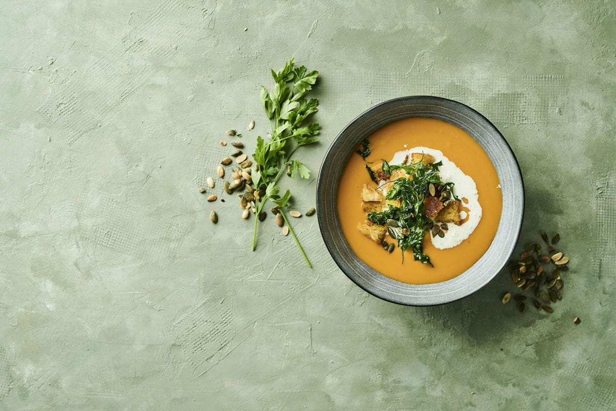 recipe image Cremet Græskarsuppe
